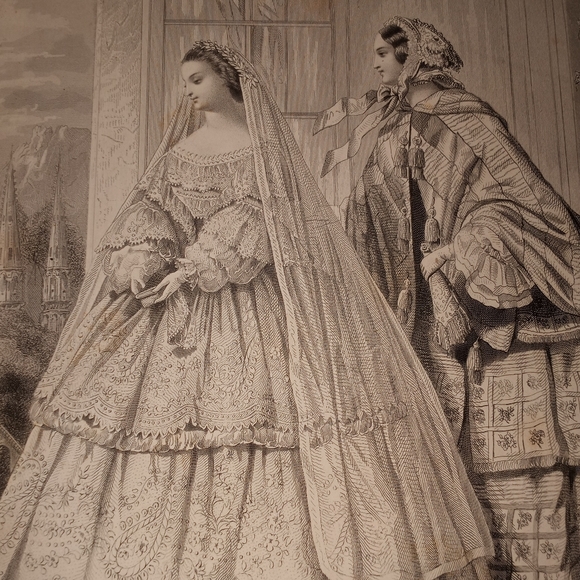 ❌️SOLD❌️Antique 1857 German Fashion Plate Herrmann Gerson's Modezeitung - Picture 2 of 11